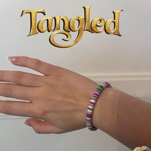 Disneys Tangled Home Made Clay Beaded Preppy Bracelet